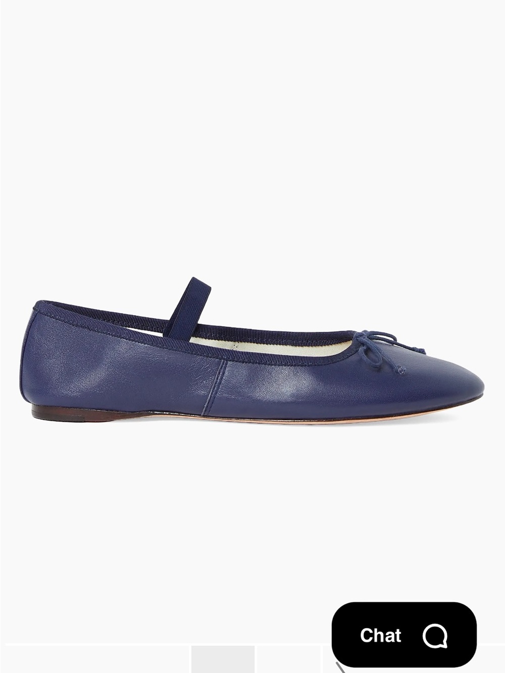 Loeffler Randall Navy Leather Mary Jane Ballet Flat size 8